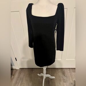 NWT, Elegant Black Long Sleeve Dress with sparkle!!